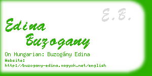 edina buzogany business card